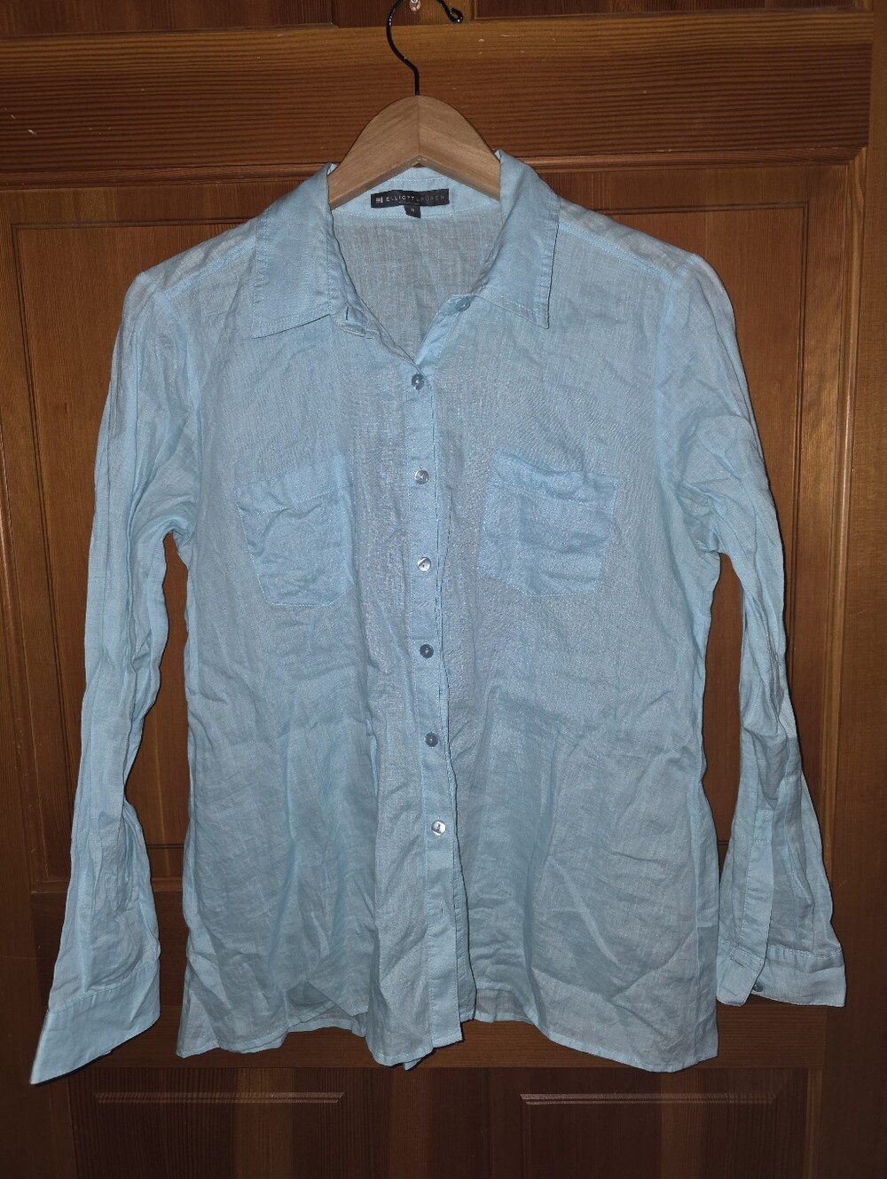 Light Blue Women’s Button-Down Shirt - Classic Collared Top